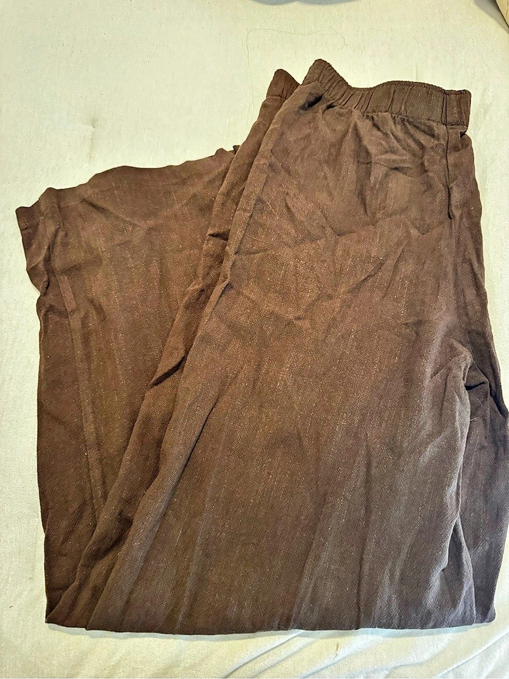 C Wide Leg Pants in Brown